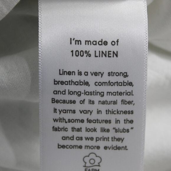 Farm Rio Dress Womens Small Milani Printed Linen Mini Tropical Boho Chic Playful - Picture 12 of 15